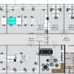 Lab spaces and offices ground floor with measurements, Paalbergweg 2-4 Amsterdam