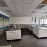 part of laboratory with hoods and extraction points